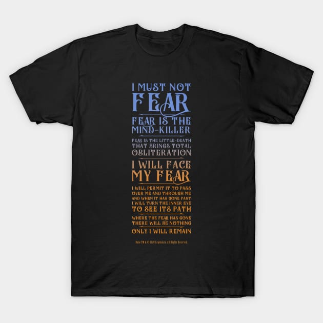 Litany Against Fear - Dune 2020 T-Shirt by VanHand